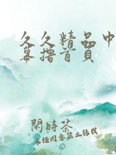 久久精品中文字幕撸首页