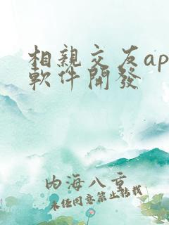 相亲交友app软件开发