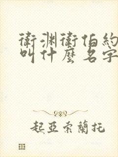 卫渊卫伯约小说叫什么名字