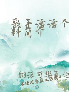 歌手潘潘个人资料简介