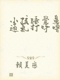 小孩睡觉鼻子不通气打呼噜什么原因