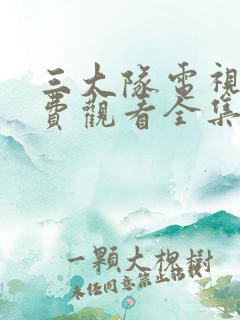 三大队电视剧免费观看全集