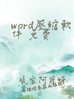 word压缩软件 免费