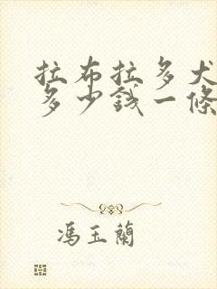 拉布拉多犬小狗多少钱一条