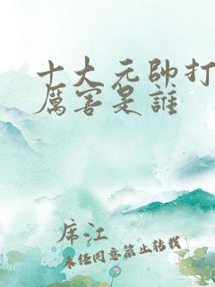 十大元帅打仗最厉害是谁