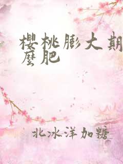樱桃膨大期用什么肥