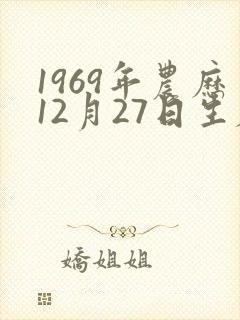 1969年农历12月27日生辰八字