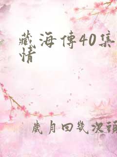 藏海传40集剧情