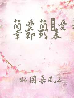 简爱简·爱最新章节列表