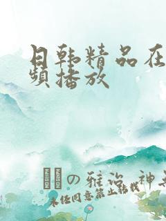 日韩精品在线视频播放