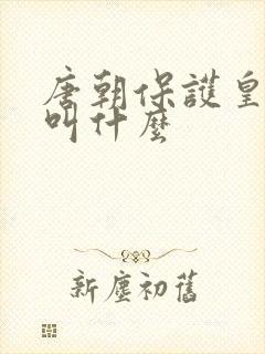 唐朝保护皇上的叫什么