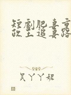短剧肥妻重生摄政王追妻路漫漫免费
