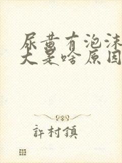 尿黄有泡沫气味大是啥原因