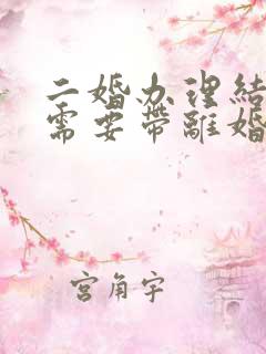 二婚办理结婚证需要带离婚证吗