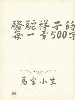 骆驼祥子的概括每一章500字