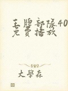 王牌部队40集免费播放