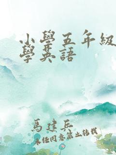小学五年级怎么学英语