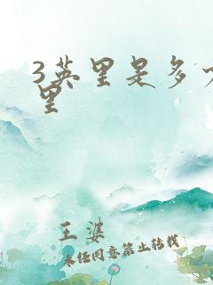 3英里是多少公里