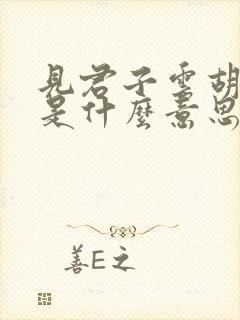 见君子云胡不喜是什么意思