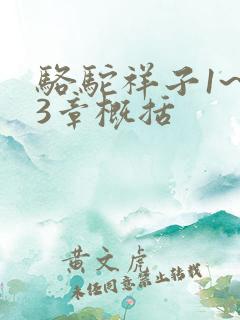 骆驼祥子1~13章概括