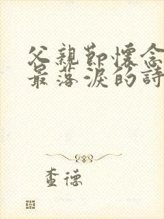父亲节怀念父亲最落泪的诗句