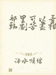 哪里可以看免费韩剧苦尽柑来遇见你