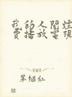 我的人间烟火免费播放电视剧 我的人间烟火免费播放电视剧