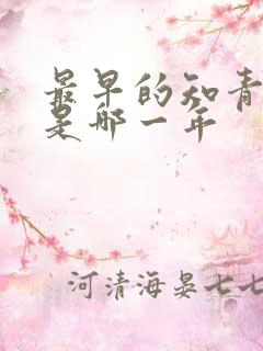 最早的知青下乡是哪一年
