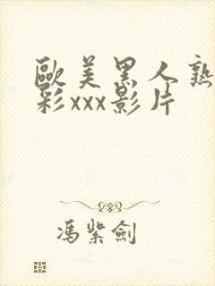 欧美黑人熟妇精彩xxx影片