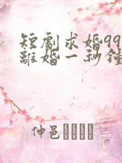 短剧求婚99次离婚一秒钟全集免费