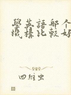 学英语哪个培训机构比较好