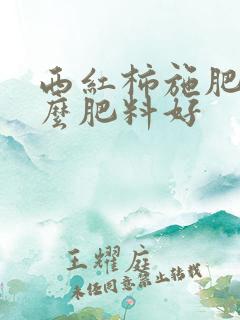 西红柿施肥用什么肥料好