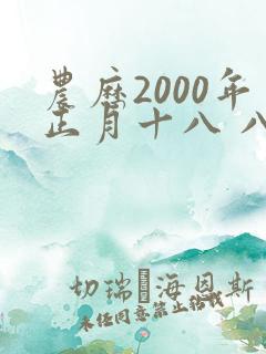 农历2000年正月十八 八字是什么