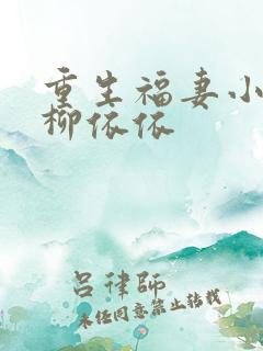 重生福妻小神医柳依依