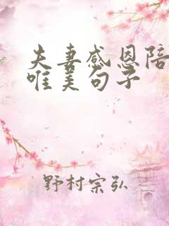 夫妻感恩陪伴的唯美句子