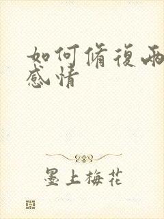 如何修复两人的感情