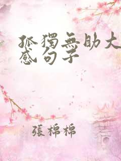 孤独无助大全伤感句子