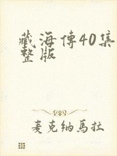 藏海传40集完整版