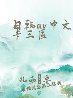 日韩av中文不卡三区