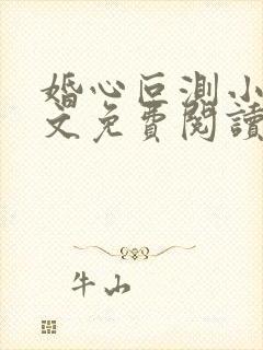 婚心叵测小说全文免费阅读无弹窗