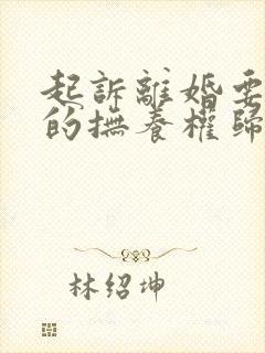 起诉离婚要孩子的抚养权归谁
