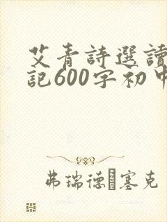 艾青诗选读书笔记600字初中