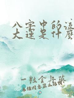 八字中的流年和大运是什么意思