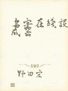 名字在线设计生成器