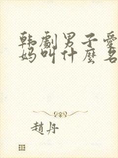 韩剧男子爱上后妈叫什么名字