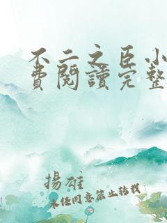 不二之臣小说免费阅读完整版