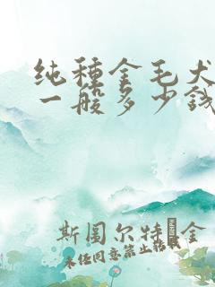 纯种金毛犬幼犬一般多少钱一只