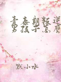 青春期叛逆期的男孩子怎么管教比较好