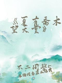 《夏有乔木 雅望天堂》