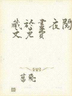 藏于昼夜阅读全文免费